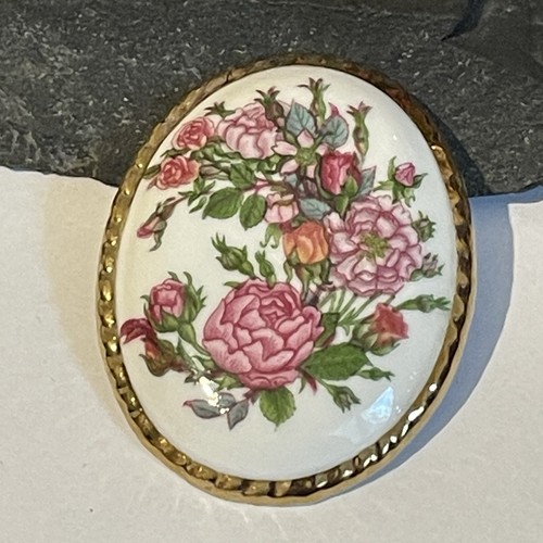 Aynsley pink flower brooch - aynsley,
