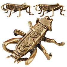  3 Pcs Cricket Brass Statue Figurine Handiwork Figurines Small Metal Ornament
