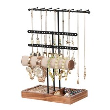 Jewellery Stand Holder Multi Tier Necklace Hanging, Ring, Earring Organizer Tray