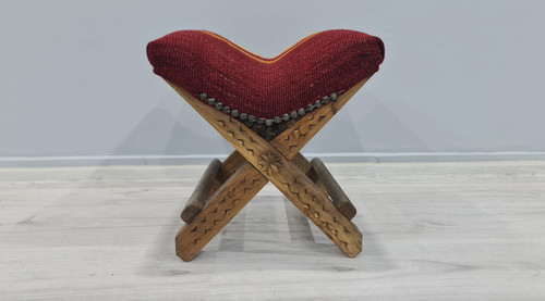 Upholstered stool ottoman - upholstered, stool,