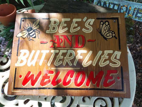 Vintage hand painted wooden - vintage,