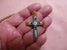 Micro Mosaic Cross Pendant on