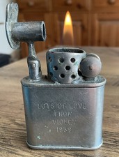 1939 ORLIK WINDPROOF Chrome Sport Petrol Lighter (Working)