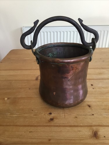 Vintage copper cauldron - copper,