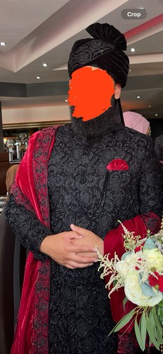 Black men sherwani by - black, men’s
