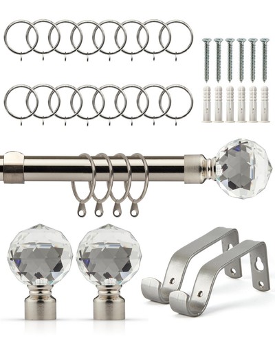Extendable curtain poles with - curtain,