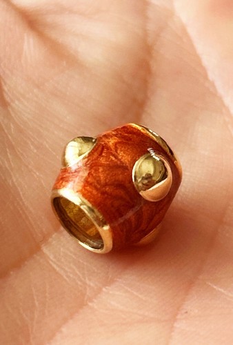 14k gold enamel - 14k, bead