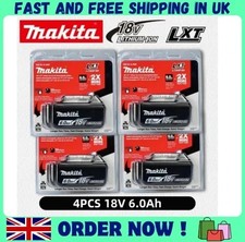 4x Makita 18V 6.0Ah Original
