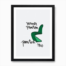 Panton Chair Art Print Framed