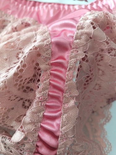 Womens satin lace knickers - satin,