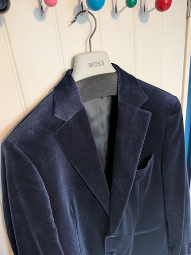 Moss velvet cotton blazer - velvet,