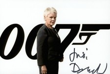 Dame Judi Dench Signed 6x4 Photo M James Bond 007 Autograph Memorabilia + COA