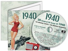 1940 Deluxe Birthday Card + Music Downloads and Retro CD 85th Birthday Greeting