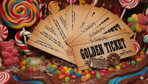 Golden tickets novelty - novelty, wonka