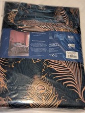 NEW Matthew Williamson Peacock Leopard Navy Blue King Size Duvet Cover SET 200TC