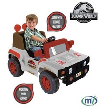 Rare Jurassic Park Ride On 6v Electric Car Jeep for Kids Child