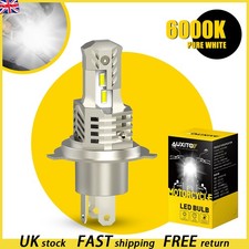 For Motorcycle H4 6500K LED Hi/Lo Beam Front Light Bulb Super Bright Headlight