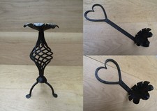 Hand Forged Blacksmith Vintage Rustic Wall Candle Holder Wall Sconce Gothic