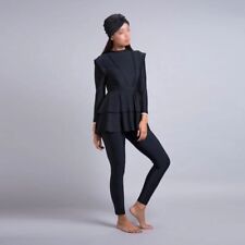 Black Ruffle Muslim Swimwear