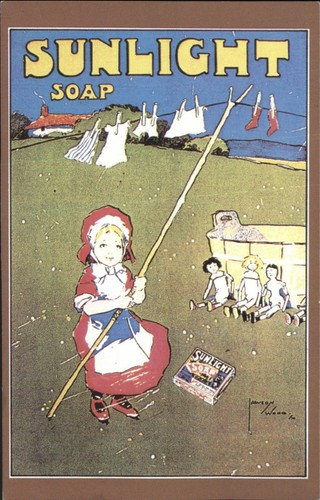 Sunlight soap poster postcard - sunlight,