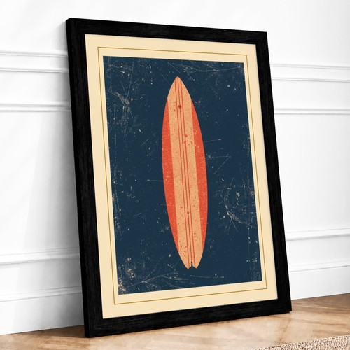 Surfboard under stars vintage - surfboard,