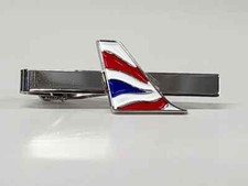 Gifts British Airways 'Chatham Tail' tie bar in silver Ref: BATB003
