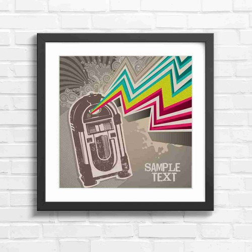 Retro vintage jukebox - jukebox, music