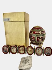 Museum Quality Russian Imperial Faberge Napoleonic Egg W Frames, Box,Certificate