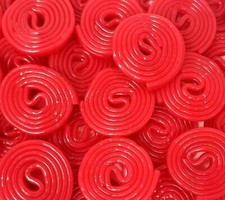 Strawberry Liquorice Wheels Retro Sweets Red Party Candy Pick N Mix 200g-1Kg
