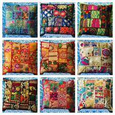 Indian Cotton Cushion Cover Pillow Home Decorative 16x16" Patchwork Handmade