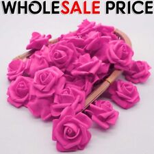 100 Pcs Large 6CM Artificial Flowers Foam Rose Heads Wedding Party Decor Bouquet