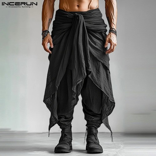 Men casual harem pants - casual, pleated