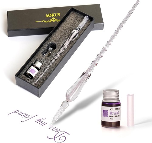 Glass dip pen set calligraphy - dip,