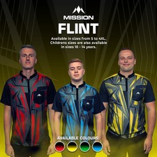 Mission Darts Flint Collarless Dart Shirt – Lightweight – Multiple Colours/Sizes
