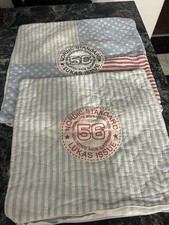 GreenGate X2 Nordic Standard Stars & Stripes Cushion Covers Red White And Blue