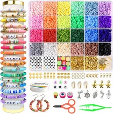 4200 Pcs Clay Beads Bracelet Making Kit DIY Friendship Jewelry Set Kids