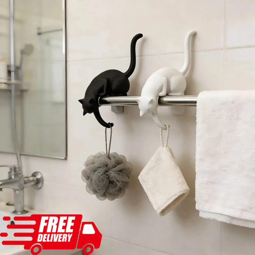 Cat shelf sitter with - cat,