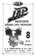 (0673) J.A.P. 8hp Sports engine parts book
