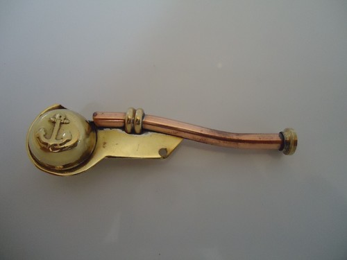 Bosun whistle brass copper - brass, &