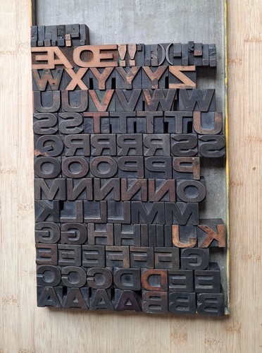 Wooden letterpress printing - wooden,
