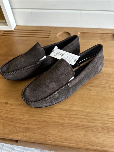 Ladies brown suede flat - m&s,