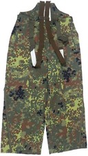Large - German Bundeswehr Flecktarn Wet Weather Waterproof Trousers Snow Pants