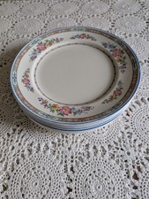 Vintage H&K Tunstall Floral Art Deco 7 x Dinner Plates