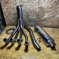 SUZUKI GSF600 BANDIT 95-05 FULL EXHAUST SYSTEM 350mm STAINLESS OVAL SILENCER