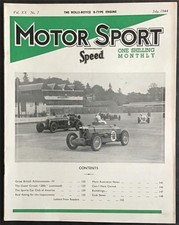 MOTOR SPORT Magazine JUL 1944