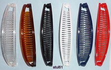 FISH BANANA HAIR CLIP GRIP Slide Comb Classic Accessories Black Brown Colours