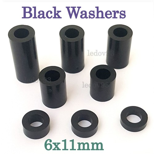Black nylon spacers - nylon, plastic