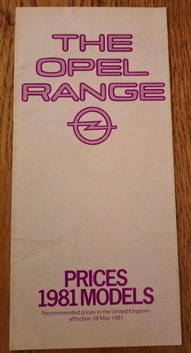 1981 opel car sales - opel,