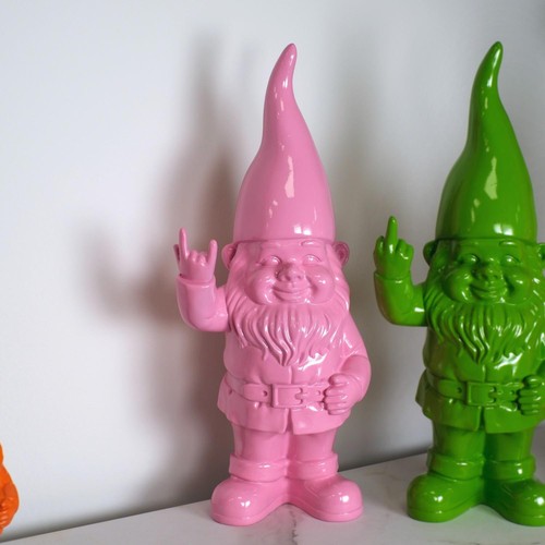 Large pink rock - large, gnome