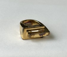 Saint Laurent Paris Vintage Gold Plated Ring Size 6